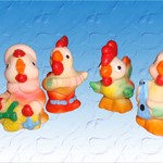 Петушки в ассортим ( 4 вида) ЗАО ПКФ "Игрушка" Пластизоливая игрушка